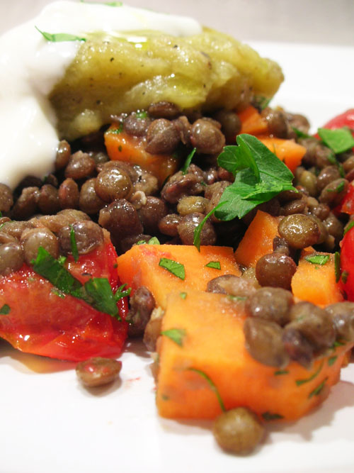 Anke Gröner» Blog Archive » Linsen mit gegrillten Auberginen