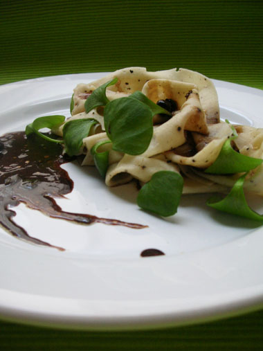 Anke Gröner» Blog Archive » Kaffeenudeln mit Rosmarinsauce und Portulak